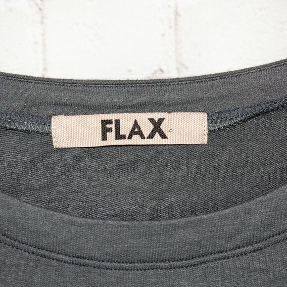 Flax by Jeanne Engelhart Women's Long Sleeve Pullover Gray Rayon Size Large - Picture 3 of 8